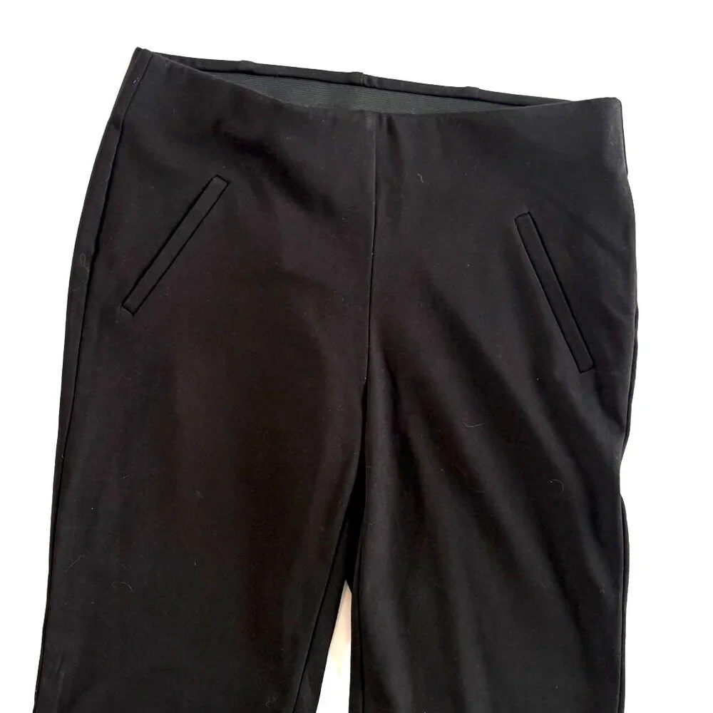 Chico's black knit pants Size 0 stretch cropped ankle